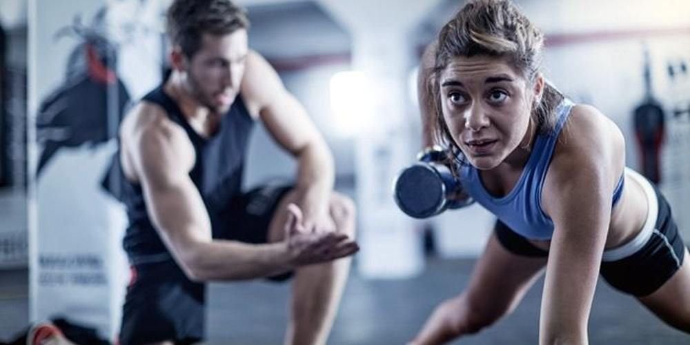 Fitness Instructor motivating student