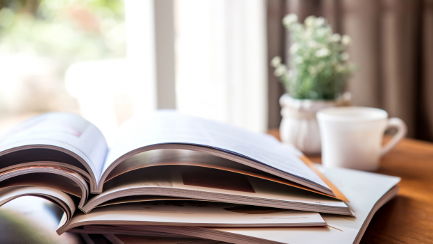 Open journal and coffee